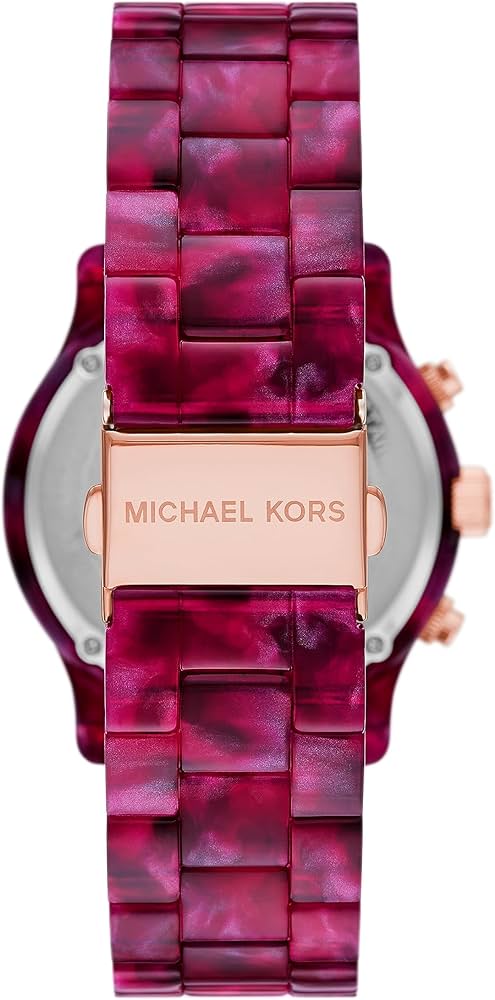  Shop Authentic Michael Kors Runway Chronograph Red Dial Red Steel Strap Watch for Women - MK7425 - Luxxuri