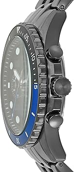  Shop Authentic Fossil FB-01 Chronograph Black Dial Grey Steel Strap Watch for Men - FS5835 - Luxxuri