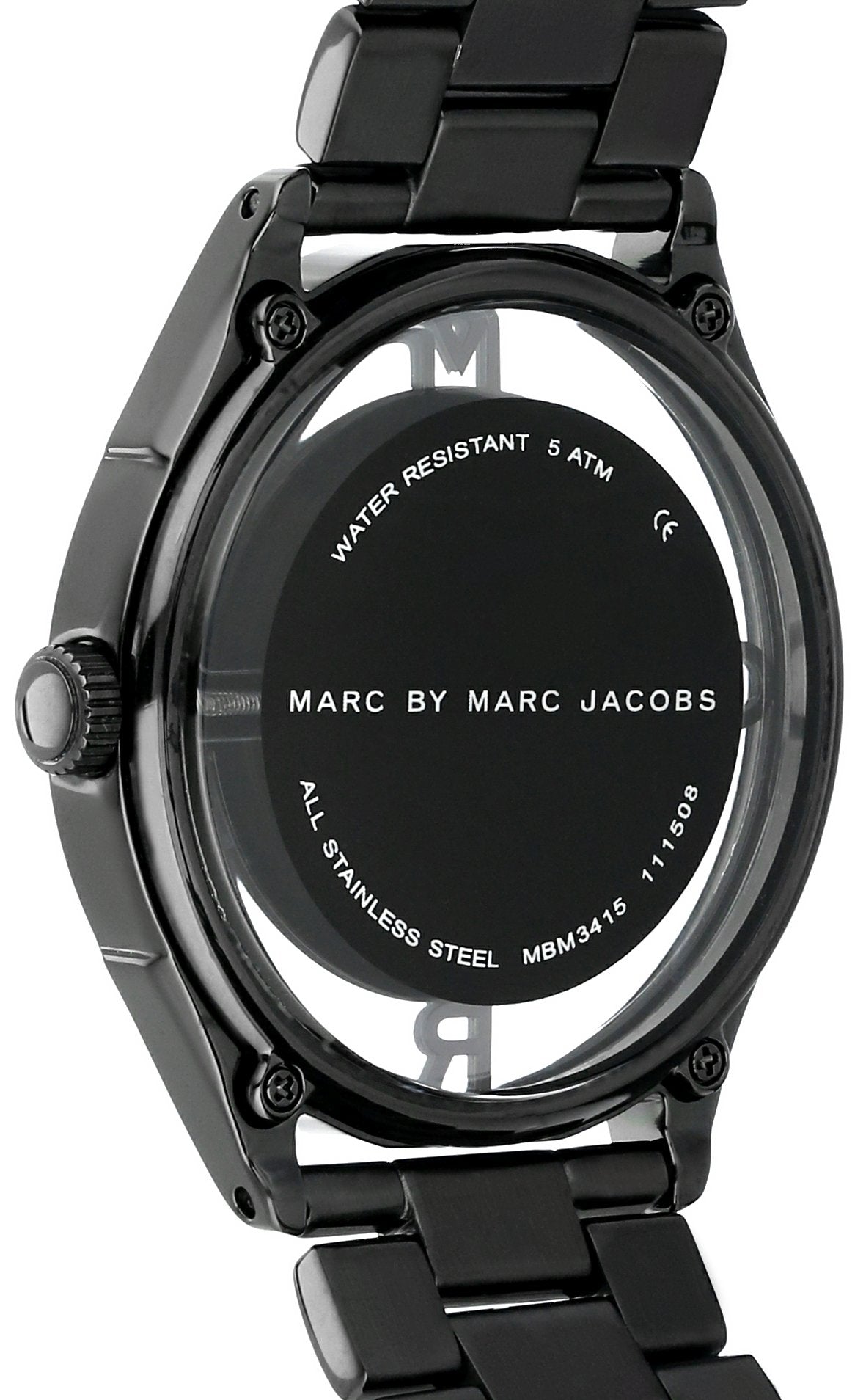  Shop Authentic Marc Jacobs Tether Transparent Black Dial Black Steel Strap Watch for Women - MBM3415 - Luxxuri