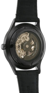  Shop Authentic Emporio Armani Meccanico White Dial Black Leather Strap Watch For Men - AR1923 - Luxxuri