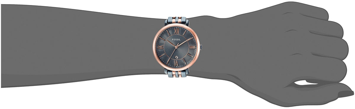  Shop Authentic Fossil Jaqueline Grey Dial Two Tone Steel Strap Watch for Women - ES4321 - Luxxuri