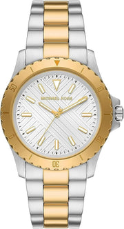  Shop Authentic Michael Kors Everest Three Hand Silver Dial Two Tone Steel Strap Watch For Men - MK9141 - Luxxuri