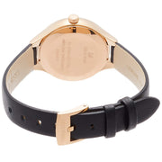  Shop Authentic Swarovski Lovely Crystals Analog Black Dial Black Leather Strap Watch for Women - 5301877 - Luxxuri