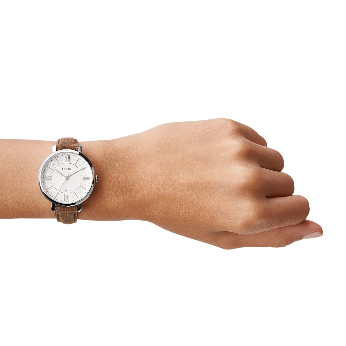  Shop Authentic Fossil Jacqueline White Dial Brown Leather Strap Watch for Women - ES3708 - Luxxuri