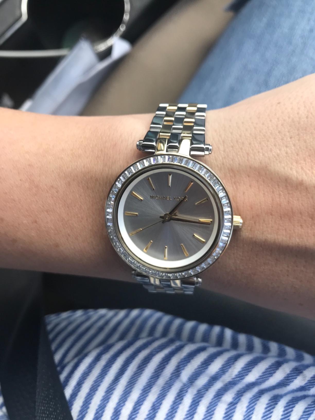  Shop Authentic Michael Kors Darci Silver Dial Two Tone Steel Strap Watch for Women - MK3405 - Luxxuri