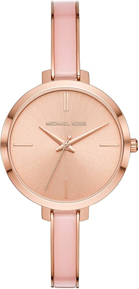  Shop Authentic Michael Kors Jaryn Analog Gold Dial Pink Steel Strap Watch For Women - MK4343 - Luxxuri