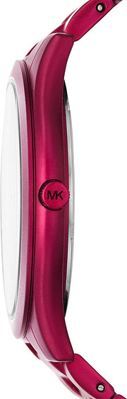  Shop Authentic Michael Kors Slim Runway Red Dial Red Steel Strap Watch For Women - MK4505 - Luxxuri