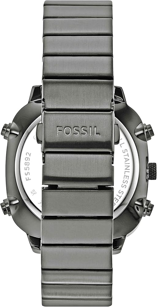  Shop Authentic Fossil Retro Analog-Digital Black Dial Grey Steel Strap Watch for Men - FS5892 - Luxxuri