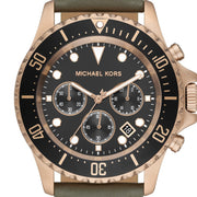  Shop Authentic Michael Kors Everest Analog Black Dial Green Leather Strap Watch For Men - MK9090 - Luxxuri