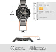 Shop Authentic Emporio Armani Analog Chronograph Black Dial Black Steel Strap Watch For Men - AR11531 - Luxxuri