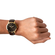  Shop Authentic Fossil The Minimalist Black Dial Black Leather Strap Watch for Men - FS5376 - Luxxuri