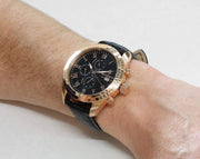  Shop Authentic Maserati Traguardo Chronograph Black Dial Black Leather Strap Watch For Men - R8871612002 - Luxxuri