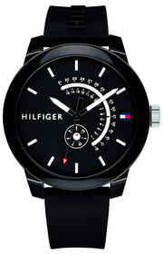  Shop Authentic Tommy Hilfiger Denim Quartz Black Dial Black Rubber Strap Watch for Men - 1791483 - Luxxuri