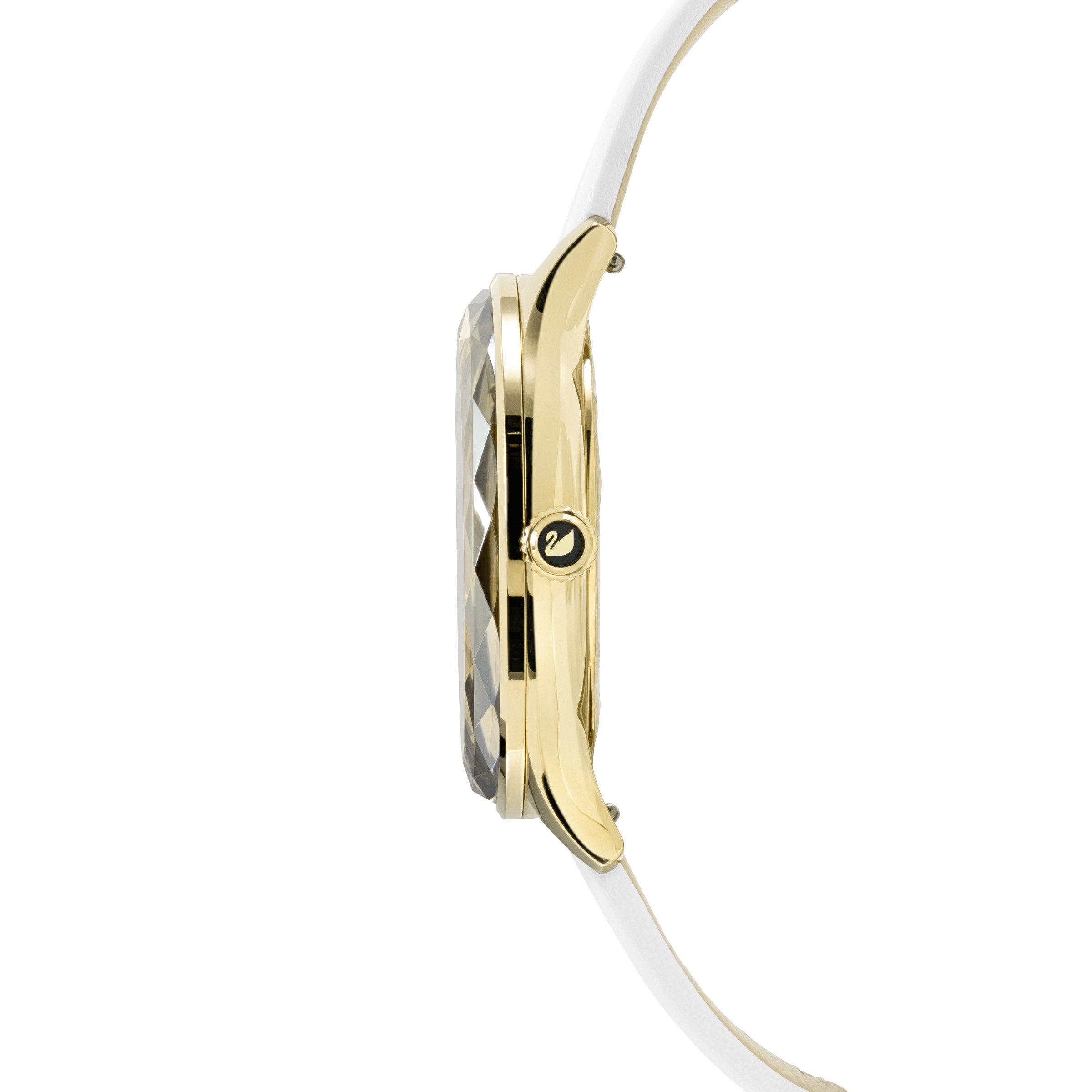  Shop Authentic Swarovski Octea Nova Quartz White Dial White Leather Strap Watch for Women - 5295337 - Luxxuri