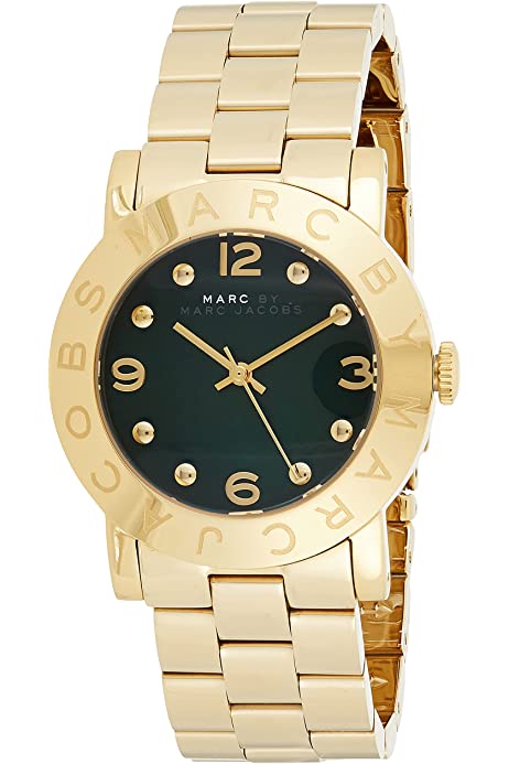  Shop Authentic Marc Jacobs Amy Green Dial Gold Steel Strap Watch for Women - MBM8609 - Luxxuri