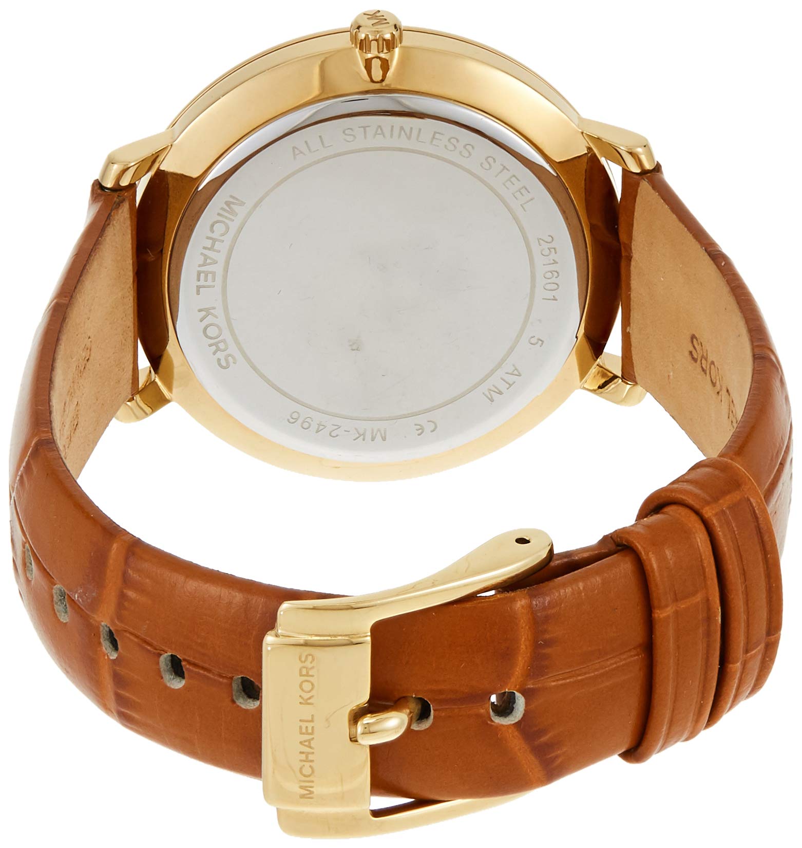  Shop Authentic Michael Kors Jaryn Quartz Gold Dial Brown Leather Strap Watch For Women - MK2496 - Luxxuri