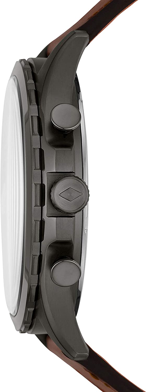  Shop Authentic Fossil Forrester Chronograph Grey Dial Brown Leather Strap Watch for Men - FS5815 - Luxxuri