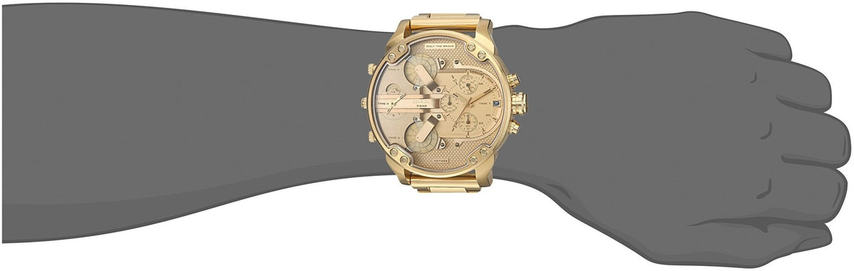  Shop Authentic Diesel Mr Daddy 2.0 Gold Dial Gold Steel Strap Watch For Men - DZ7399 - Luxxuri