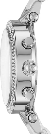  Shop Authentic Michael Kors Parker Chronograph Silver Dial Silver Steel Strap Watch For Women - MK6354 - Luxxuri