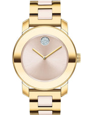  Shop Authentic Movado Bold Beige Dial Two Tone Steel Strap Watch For Women - 3600640 - Luxxuri