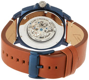  Shop Authentic Fossil Modern Machine Automatic Skeleton Silver Dial Brown Leather Strap Watch for Men - ME3135 - Luxxuri