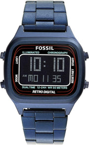  Shop Authentic Fossil Retro Analog-Digital Black Dial Blue Steel Strap Watch for Men - FS5896 - Luxxuri