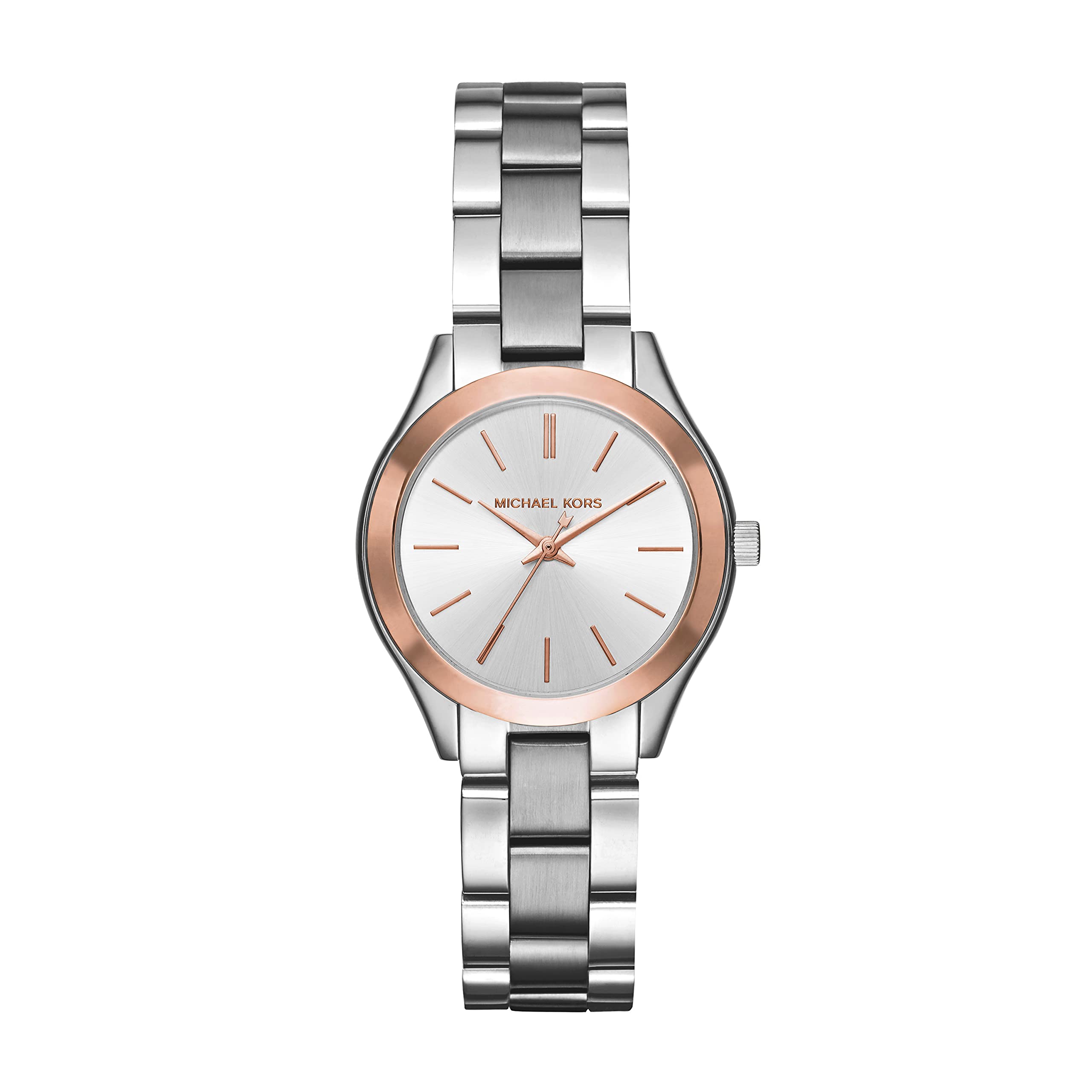  Shop Authentic Michael Kors Mini Slim Runway Silver Dial Silver Steel Strap Watch for Women - MK3514 - Luxxuri