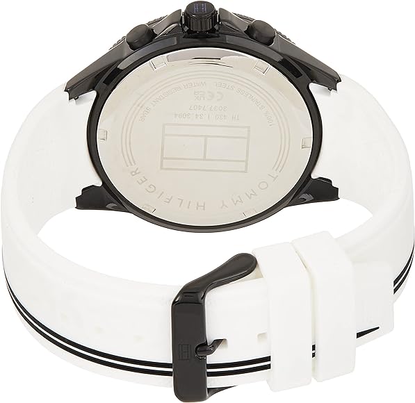  Shop Authentic Tommy Hilfiger Aiden Chronograph White Dial White Rubber Strap Watch For Men - 1791862 - Luxxuri