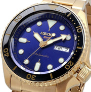  Shop Authentic Seiko 5 Sports US Special Edition Automatic Blue Dial Gold Steel Strap Watch For Men - SRPK20 - Luxxuri