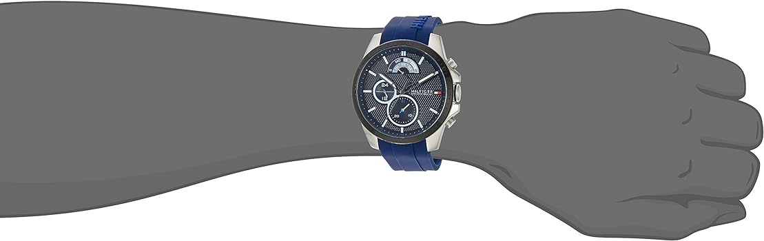  Shop Authentic Tommy Hilfiger Decker Quartz Blue Dial Blue Rubber Strap Watch for Men - 1791350 - Luxxuri