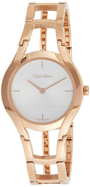  Shop Authentic Calvin Klein Class White Dial Rose Gold Steel Strap Watch for Women - K6R23626 - Luxxuri