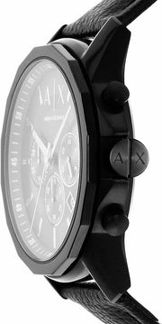 Shop Authentic Armani Exchange Banks Chronograph Black Dial Black Leather Strap Watch For Men - AX1724 - Luxxuri