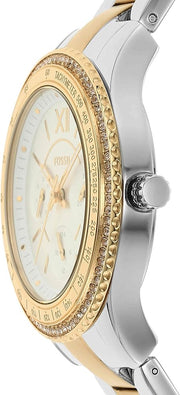  Shop Authentic Fossil Stella Sport Multifunction Silver Dial Two Tone Steel Strap Watch for Women - ES5107 - Luxxuri