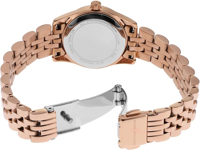  Shop Authentic Michael Kors Lexington Three Hand Rose Gold Dial Rose Gold Steel Strap Watch For Women - MK4739 - Luxxuri