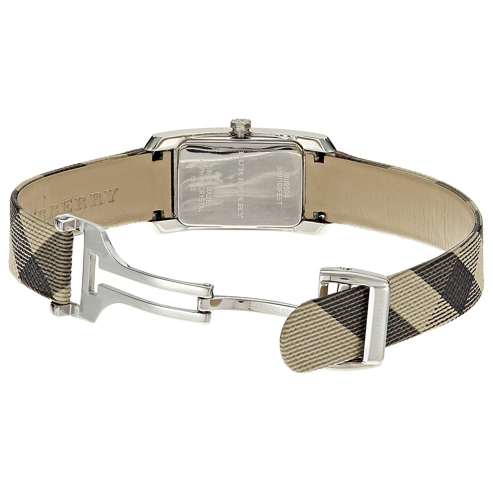  Shop Authentic Burberry The Pioneer Grey Dial Leather Strap Watch for Women - BU9504 - Luxxuri