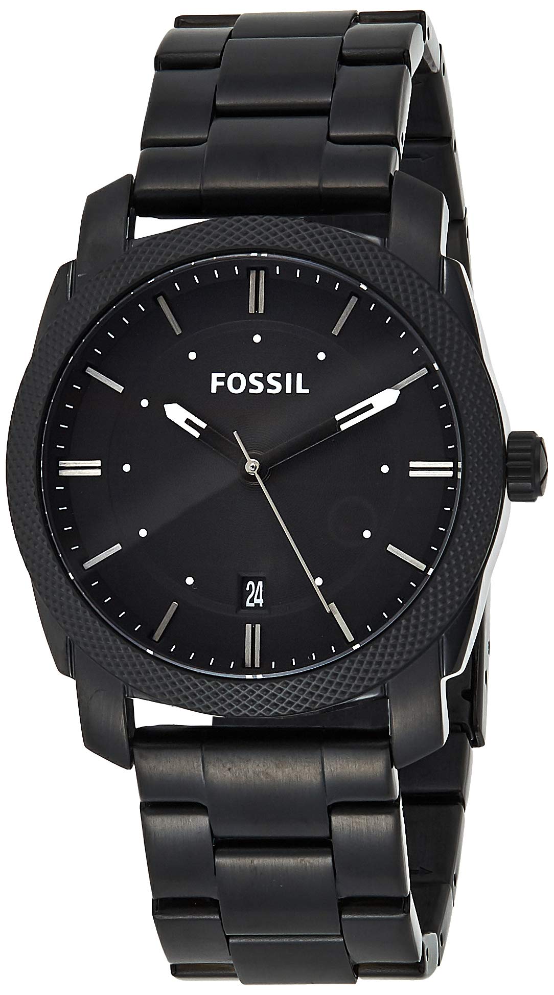  Shop Authentic Fossil Machine Black Dial Black Steel Strap Watch for Men - FS4775 - Luxxuri