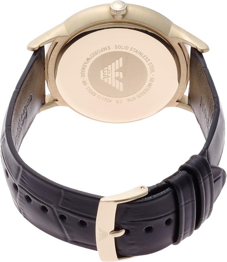  Shop Authentic Emporio Armani Renato Quartz Grey Dial Black Leather Strap Watch For Men - AR11049 - Luxxuri