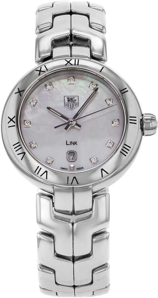  Shop Authentic Tag Heuer Link Diamonds Mother of Pearl Dial Silver Steel Strap Watch for Women -  WAT1417.BA0954 - Luxxuri