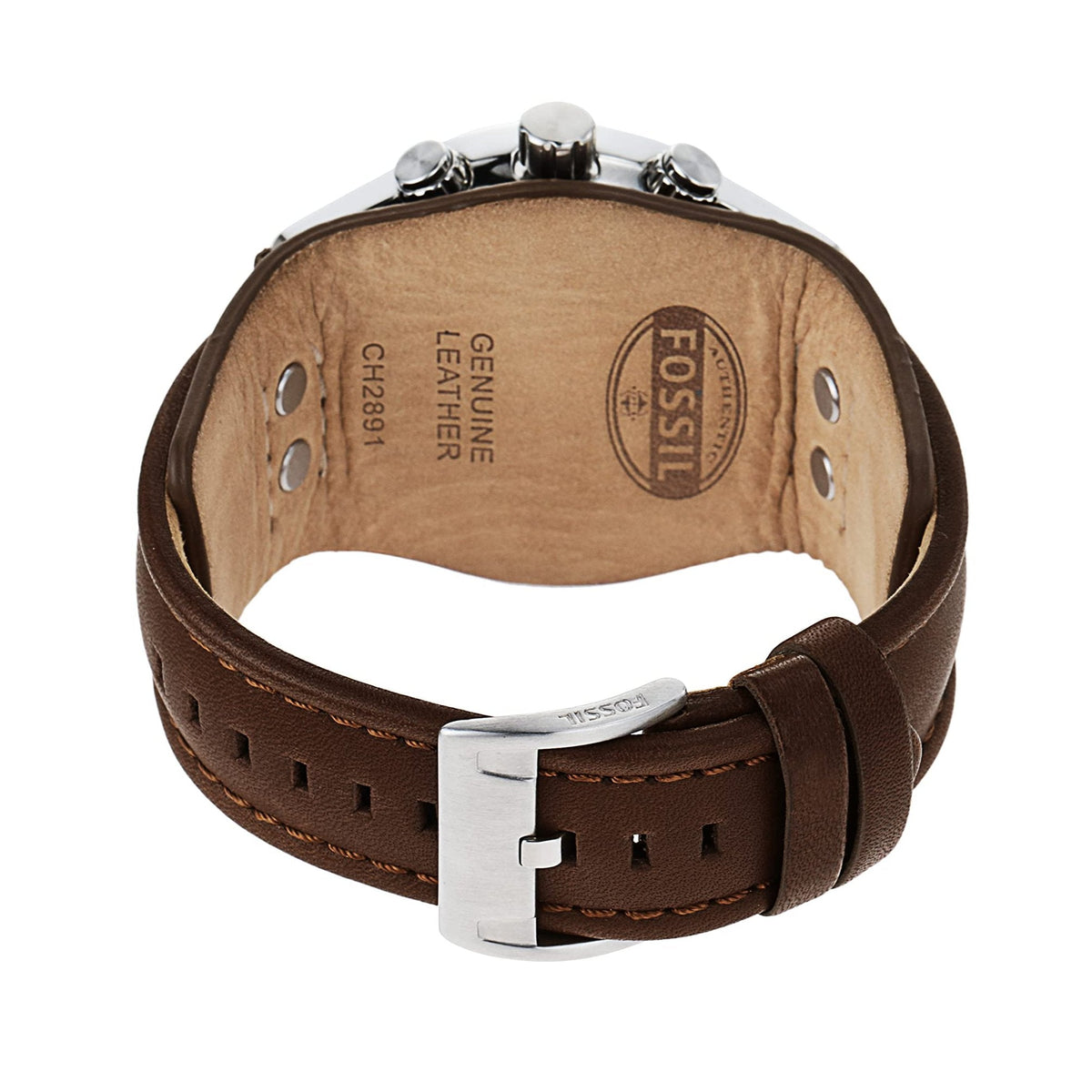  Shop Authentic Fossil Coachman Chronograph Black Dial Brown Leather Strap Watch for Men - CH2891 - Luxxuri