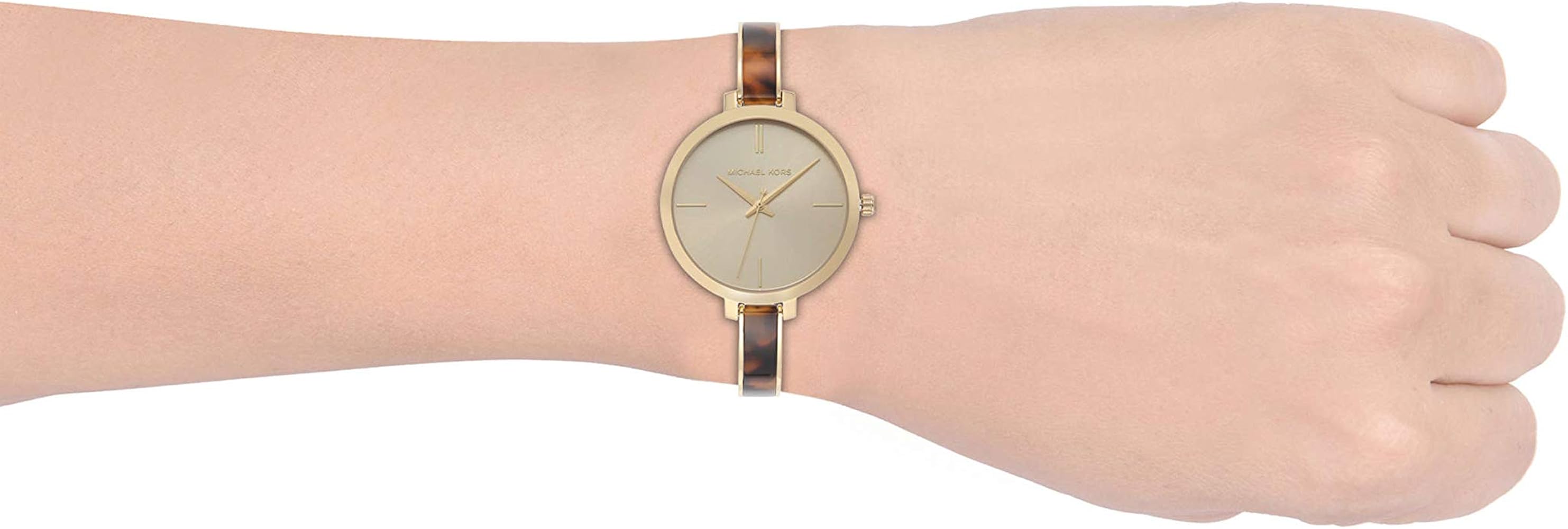  Shop Authentic Michael Kors Jaryn Quartz Gold Dial Two Tone Steel Strap Watch for Women - MK4341 - Luxxuri