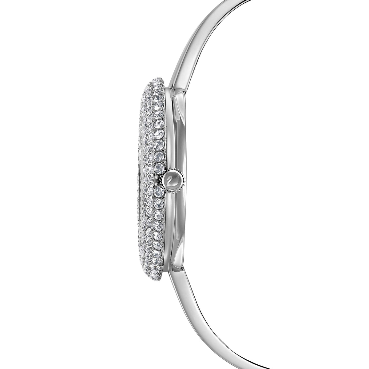  Shop Authentic Swarovski Crystal Rose Silver Dial Silver Steel Strap Watch for Women - 5483853 - Luxxuri