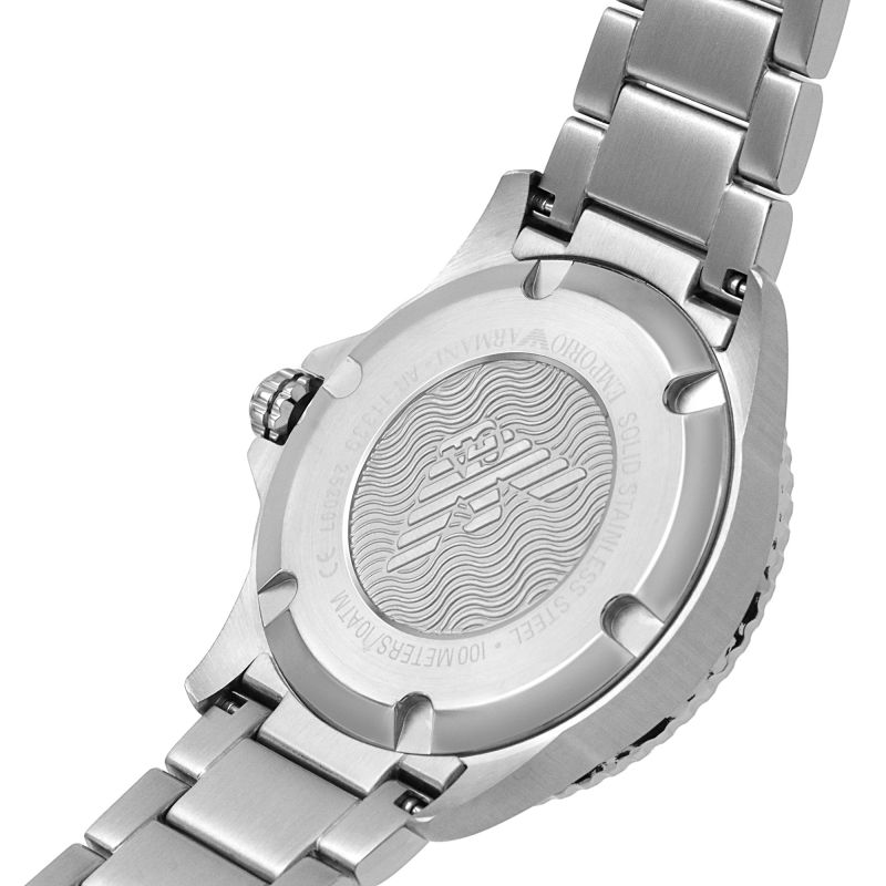  Shop Authentic Emporio Armani Diver Quartz Blue Dial Silver Steel Strap Watch For Men - AR11339 - Luxxuri