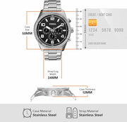  Shop Authentic Fossil Brox Multifunction Black Dial Silver Steel Strap Watch for Women - BQ2797 - Luxxuri