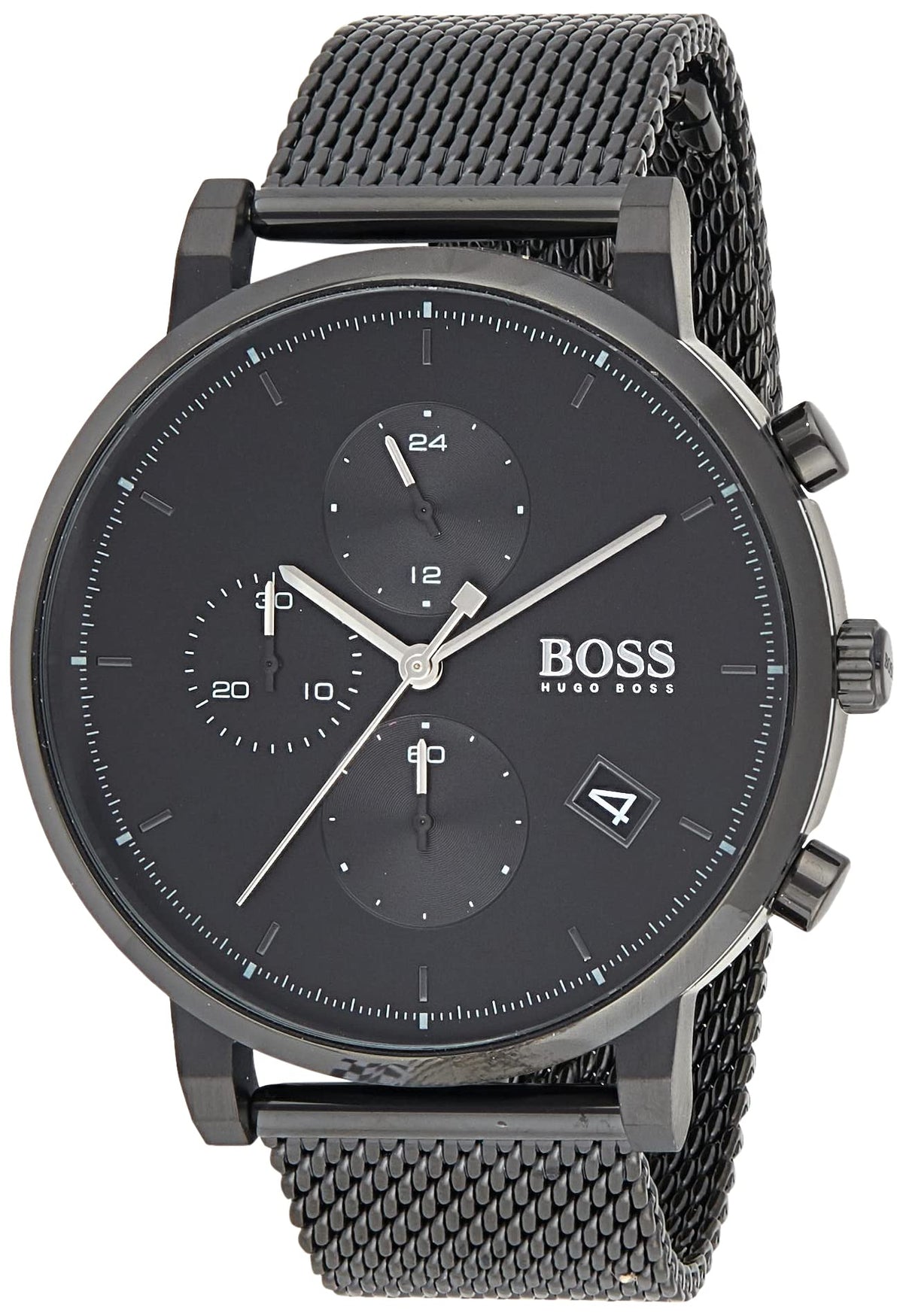  Shop Authentic Hugo Boss Integrity Black Dial Black Mesh Bracelet Watch for Men - 1513813 - Luxxuri