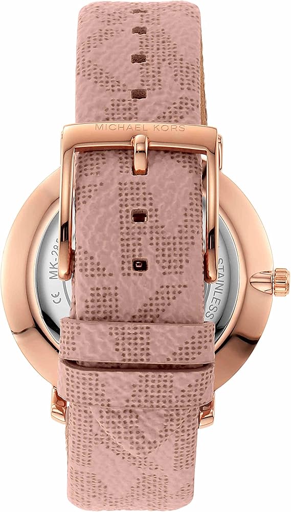  Shop Authentic Michael Kors Pyper Quartz White Dial Pink Leather Strap Watch For Women - MK2859 - Luxxuri