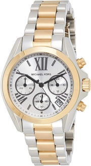  Shop Authentic Michael Kors Bradshaw Chronograph Silver Dial Two Tone Steel Strap Watch For Women - MK5912 - Luxxuri