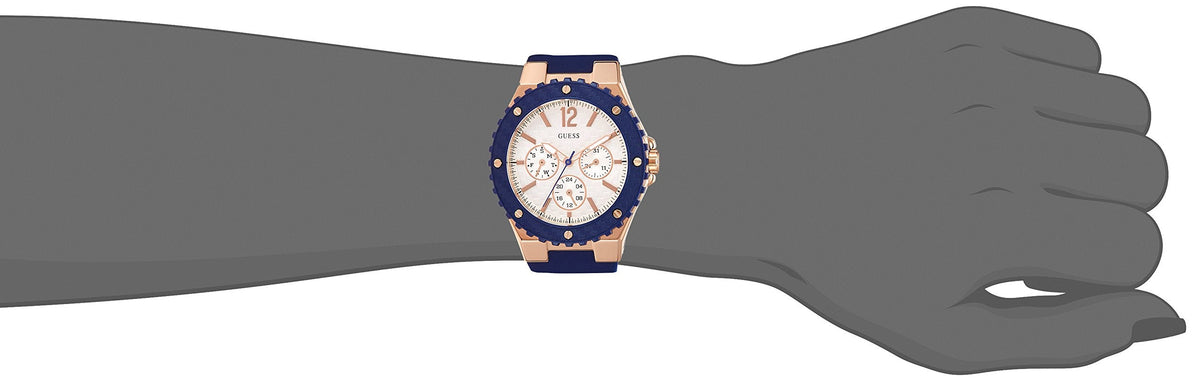  Shop Authentic Guess Overdrive White Dial Blue Rubber Strap Watch for Women - W0149L5 - Luxxuri