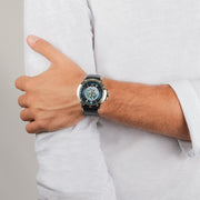 Shop Authentic Maserati Ingegno Automatic Blue Skeleton Dial Black Leather Strap Watch For Men - R8821119004 - Luxxuri