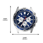 Shop Authentic Fossil Garrett Chronograph Blue Dial Blue Rubber Strap Watch for Men - FS5709 - Luxxuri