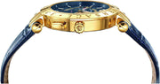  Shop Authentic Versace V-Race Multifunction Quartz Blue Dial Blue Leather Strap Watch For Men - VEBV00219 - Luxxuri